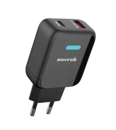 СЗУ-адаптер USB Senteo Z-03 PD QC3.0 20W (1USB / 1Type-C) (Чёрный)