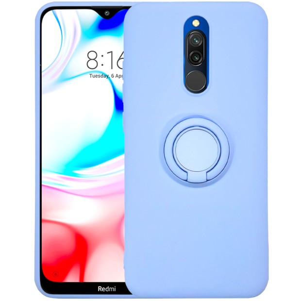 Чехол Ring Silicone Case Xiaomi Redmi 8 (Голубой)