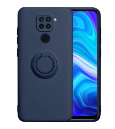 Чехол Ring Silicone Case Xiaomi Redmi Note 9 / Redmi 10X (Тёмно-синий)