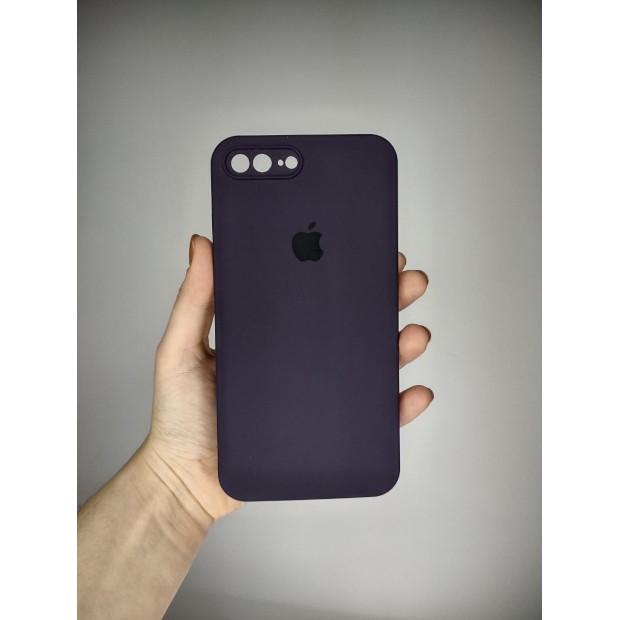 Силикон Original Square RoundCam Case Apple iPhone 7 Plus / 8 Plus (72) Eggplant