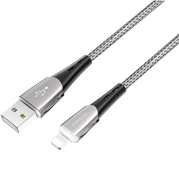 USB-кабель Borofone BU15 Superior (Lightning) (Чёрно-серый)