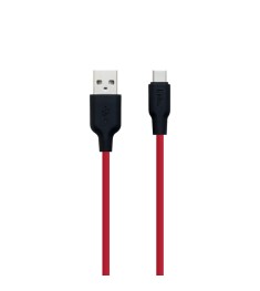 USB-кабель Hoco Silicone X21 (Type-C) (черно-красный)