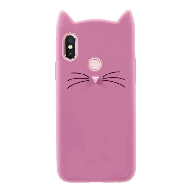 Силиконовый чехол Kitty Case Apple iPhone X / XS (розовый)