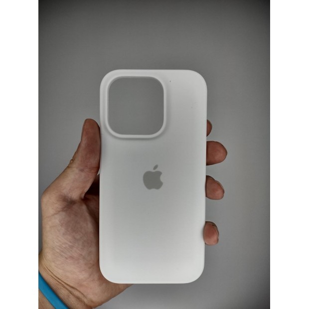 Силикон Original Round Case Apple iPhone 15 Pro (06) White