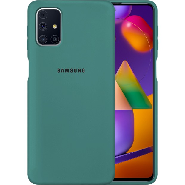 Силикон Original 360 Case Logo Samsung Galaxy M31S (2020) (Тёмно-зелёный)