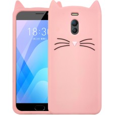 Силикон Kitty Case Meizu M6 Note (Розовый)