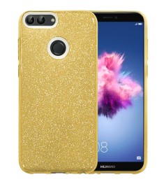 Силиконовый чехол Glitter Huawei P Smart (золотой)