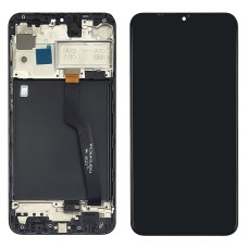 Дисплей для Samsung A105 Galaxy A10 (2019) с чёрным тачскрином и корпусной рамкой