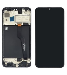 Дисплей для Samsung A105 Galaxy A10 (2019) с чёрным тачскрином и корпусной рамко..