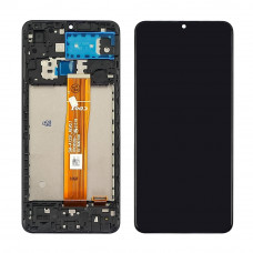 Дисплей для Samsung A125F Galaxy A12 с чёрным тачскрином и корпусной рамкой