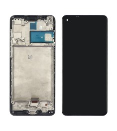 Дисплей для Samsung A217 Galaxy A21S (2020) с чёрным тачскрином и корпусной рамк..