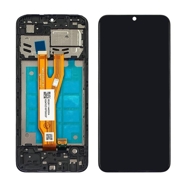 Дисплей для Samsung A032F Galaxy A03 Core (2021) с чёрным тачскрином и корпусной рамкой