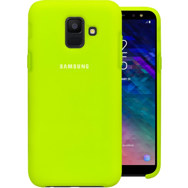 Силикон Original Case Logo Samsung Galaxy A6 (2018) A600 (Салатовый)