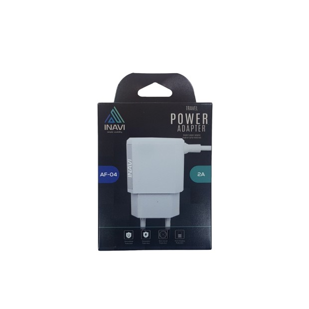 СЗУ-адаптер iNavi MicroUSB-кабель + USB / 2A (AF-01) (Белый)