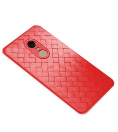 Накладка Weaving Leather Xiaomi Redmi 5 (красный)