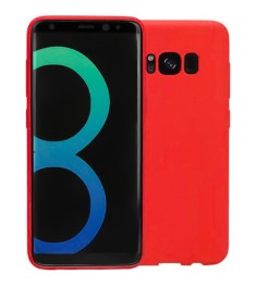 Силиконовый чехол SMTT Samsung Galaxy S8 (Красный)