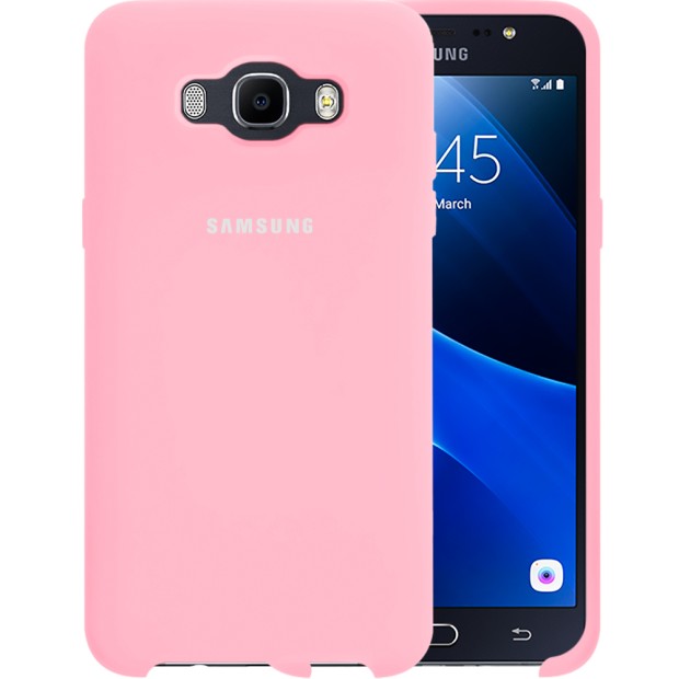 Силікон Original Case Logo Samsung Galaxy J7 (2016) J710 (Рожевий)