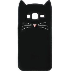 Силикон Kitty Case Samsung Galaxy J7 (2015) J700 (Чёрный)