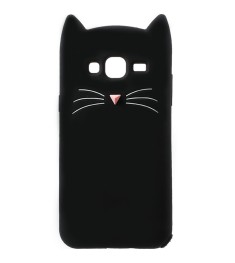 Силикон Kitty Case Samsung Galaxy J7 (2015) J700 (Чёрный)
