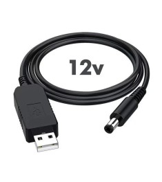 USB-кабель для роутера от PowerBank с преобразователем DC (5V на 12V) 1m