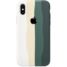 Силикон Rainbow Case Apple iPhone X / XS (Green)