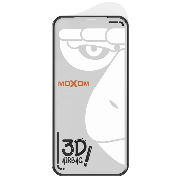 Защитное стекло 5D Maxom Airbag Apple iPhone 12 Pro Max Black