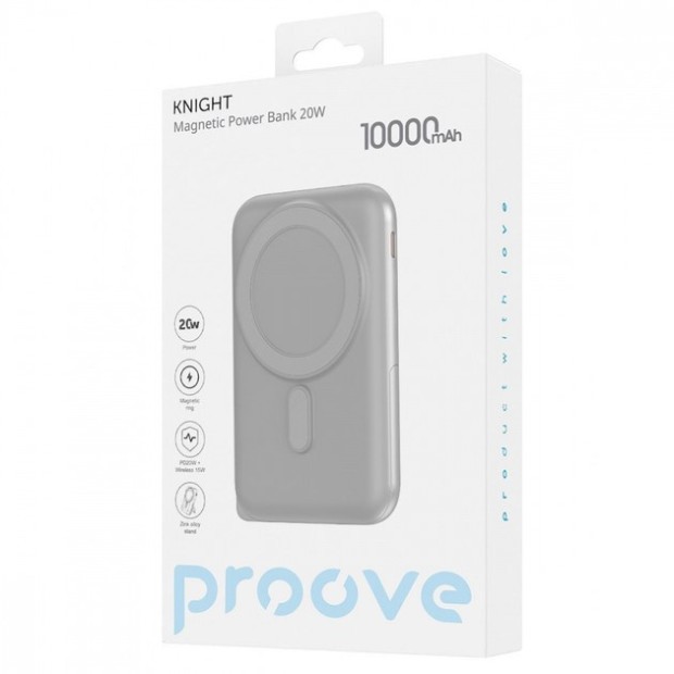 Беспроводной аккумулятор Proove Knight 20W 10000mAh (Dark Grey)