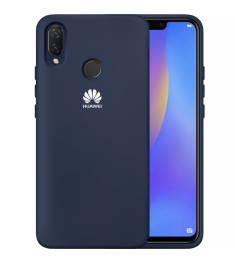 Силикон Original 360 Case Logo Huawei P Smart Plus (Тёмно-синий)