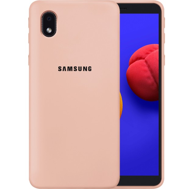 Силикон Original Case Samsung Galaxy A01 Core (Пудровый)