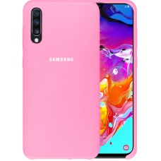 Силикон Original Case HQ Samsung Galaxy A70 (2019) (Светло-розовый)
