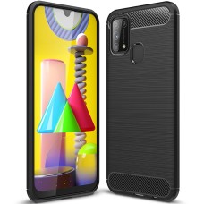 Силикон Polished Carbon Samsung Galaxy M31 (2020) (Чёрный)