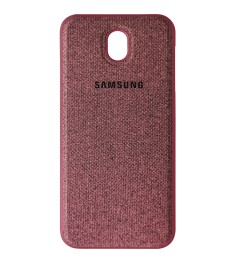 Силікон Textile Samsung Galaxy J7 (2017) J730 (Бордовий)