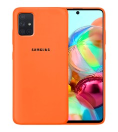Силикон Original Case Samsung Galaxy A71 (2020) (Оранжевый)
