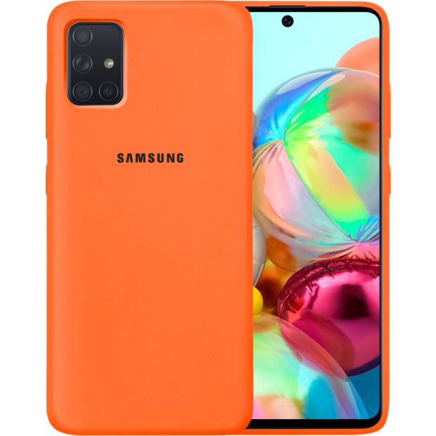 Силикон Original Case Samsung Galaxy A71 (2020) (Оранжевый)