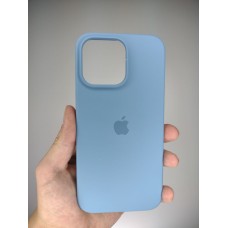 Силикон Original Round Case Apple iPhone 15 Pro Max (37) Azure