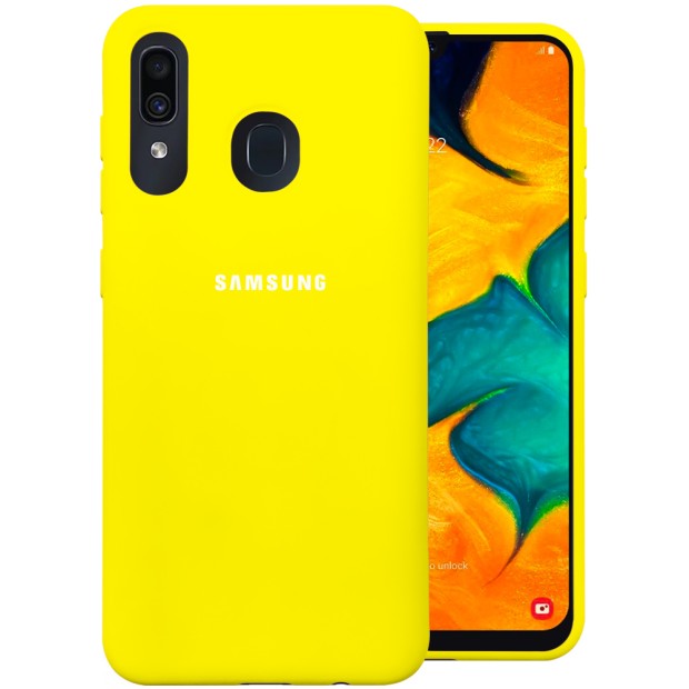 Силикон Original 360 Case Logo Samsung Galaxy A20 / A30 (2019) (Жёлтый)