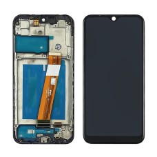 Дисплей для Samsung A015M Galaxy A01 (2020) с чёрным тачскрином и корпусной рамкой