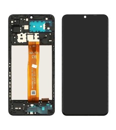 Дисплей для Samsung A127F Galaxy A12S (2021) с чёрным тачскрином и корпусной рам..