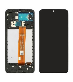 Дисплей для Samsung A022F Galaxy A02 (2021) с чёрным тачскрином и корпусной рамк..