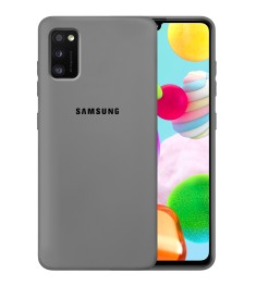 Силикон Original 360 Case Logo Samsung Galaxy A41 (2020) (Серый)