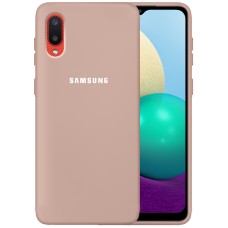 Силикон Original 360 Case Logo Samsung Galaxy A02 (2021) (Пудровый)