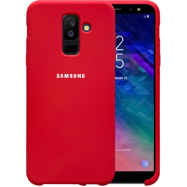 Силикон Original Case HQ Samsung Galaxy A6 Plus (2018) A605 (Клубничный)