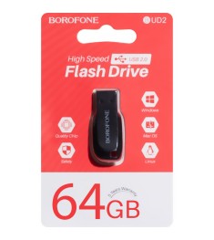 USB флеш-накопитель Borofone Drive UD2 64Gb (Чёрный)
