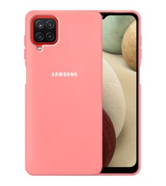 Силикон Original 360 Case Logo Samsung Galaxy A12 (2020) (Розовый)