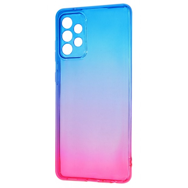 Силикон Gradient Design Samsung Galaxy A72 (2021) (Сине-розовый)