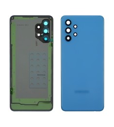 Задняя крышка для Samsung A325 Galaxy A32 (2021) Awesome Blue голубая со стеклом..