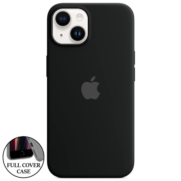 Силикон Original Round Case Apple iPhone 14 (07) Black