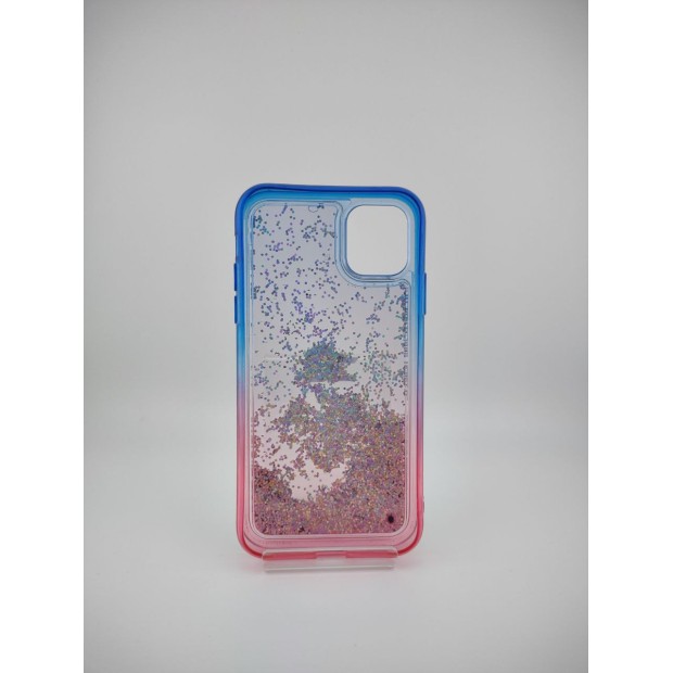 Силикон Soft Sparkles Apple iPhone 11 (Blue / Pink)