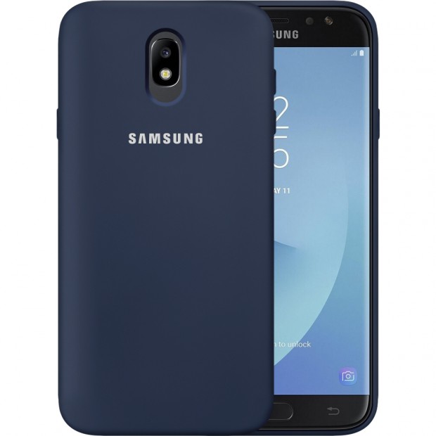 Силиконовый чехол Original Case Samsung Galaxy J7 (2017) J730 (Тёмно-синий)