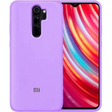 Силикон Original Case Xiaomi Redmi Note 8 Pro (Сиренево-белый)